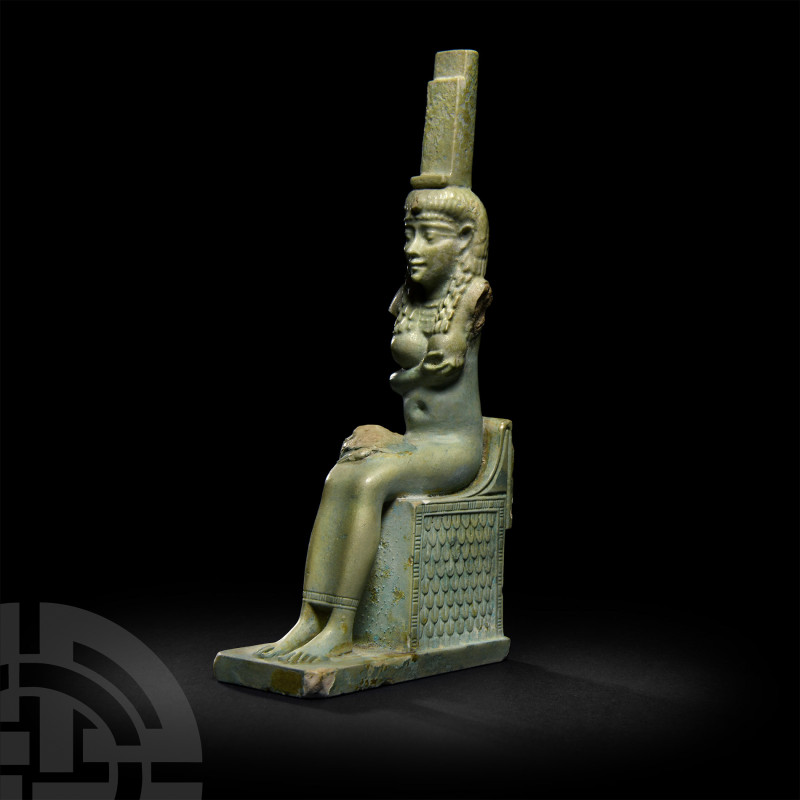 Large Egyptian Figure of Isis Seated on a Throne
26th Dynasty, 664-525 B.C. A v...