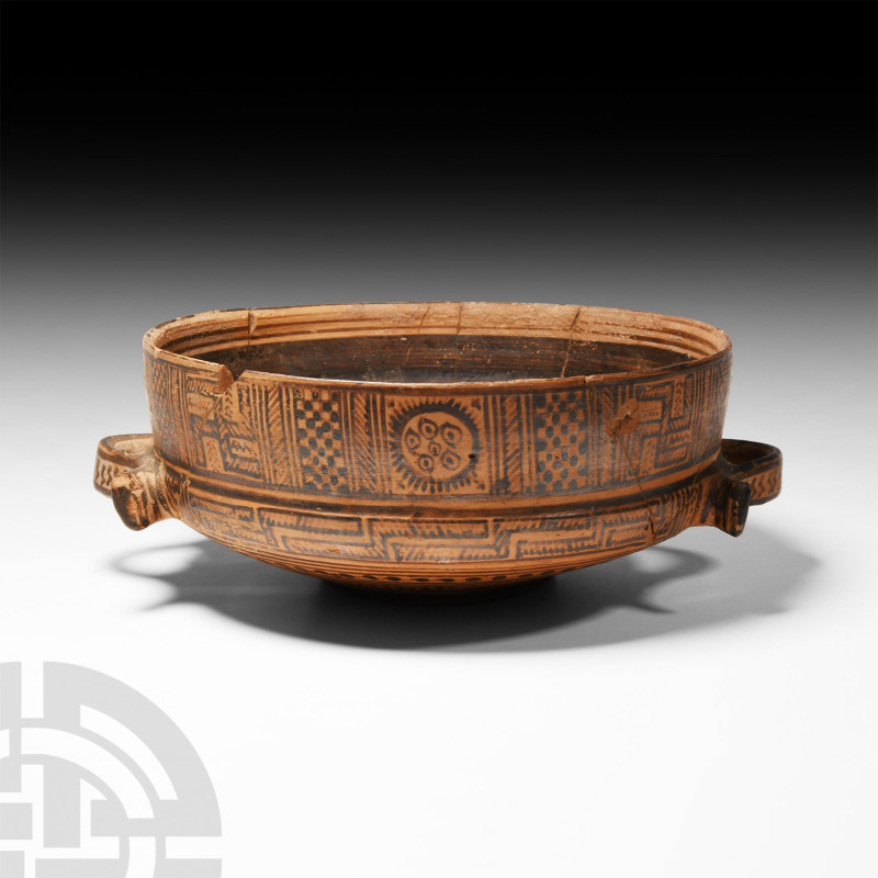 Greek Athenian Geometric Bowl
8th century B.C. An Athenian geometric high-rimme...