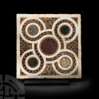Byzantine Cosmatesque Mosaic Panel
12th-13th century A.D. A rectangular marble floor panel recalling similar workmanship to the floor of the Sistine ...