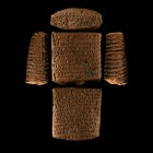 OLD BABYLONIAN CUNEIFORM TABLET MENTIONING THE EMPEROR OF ELAM, A LETTER ABOUT AN IMPENDING WAR FROM WARASSA TO ILUNI.
EARLY 2ND MILLENNIUM B.C. A la...