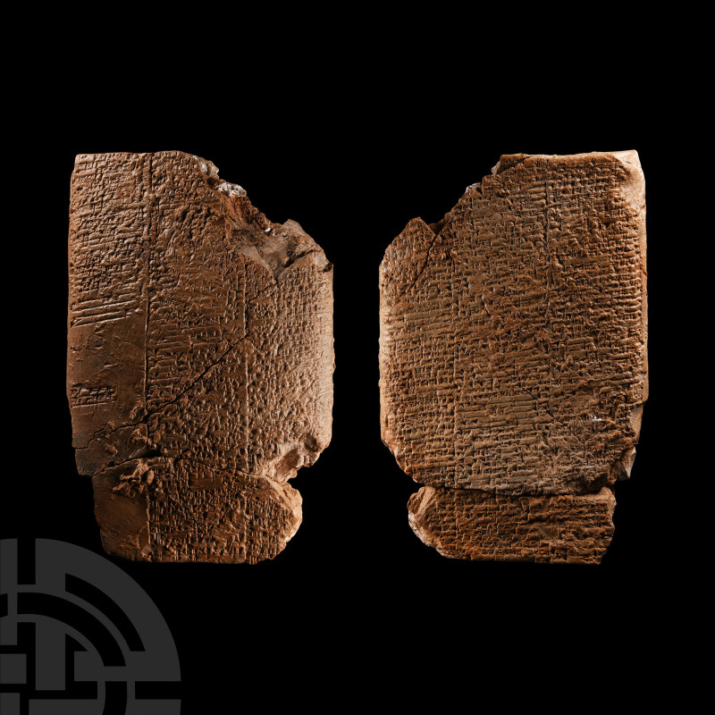 Large and Important Old Babylonian Cuneiform Administrative Tablet
19th-16th ce...