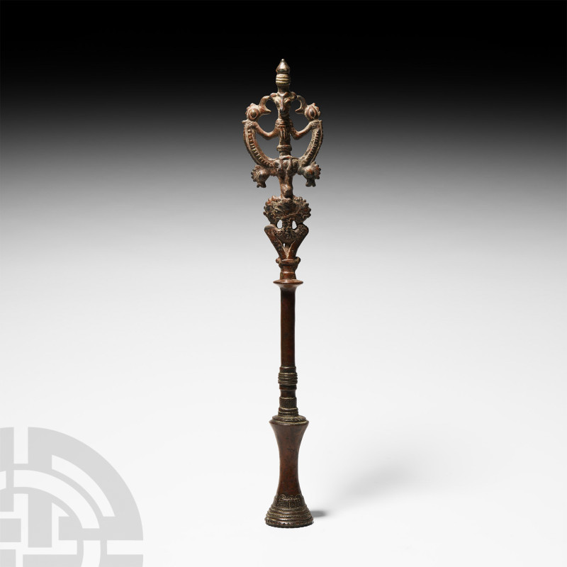 Luristan Master of Animals Sceptre Finial
Circa 8th-7th century B.C. A bifacial...