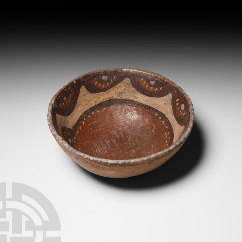 Pre-Columbian Decorated Bowl
16th century A.D. or earlier. A ceramic bowl decor...