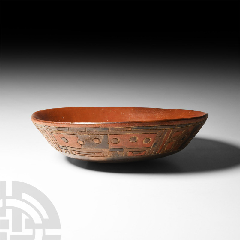 Pre-Columbian Paracas Geometric Bowl with Felines
Circa 5th-3rd century B.C. A ...