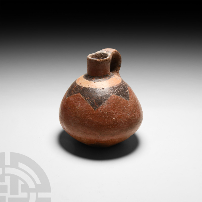 Pre-Columbian Geometric Jug
16th century A.D. or earlier. A carinated ceramic j...