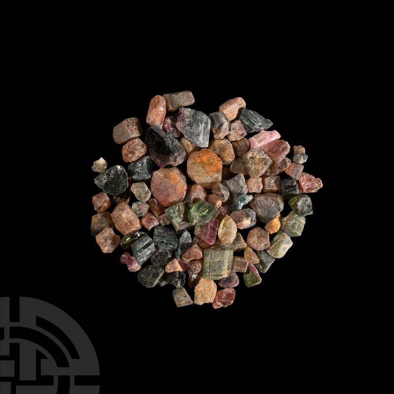 Natural History - Mixed Gem Tourmaline Crystal Group
. A mixed group of over 80...