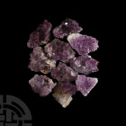 Natural History - Amethyst Crystal Section Group
. A group of 10 amethyst geode sections displaying light and dark purple crystals to the exposed inn...