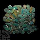 Natural History - 100 Cut and Polished Agate Slices
. A large group of cut and polished agate slices in enhanced green colour. 685 grams total, 35-61...