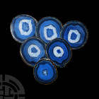 Natural History - Cut and Polished Agate Coaster Set
. A set of six cut and polished natural agate coasters, felt backed. 435 grams total, 8-10.2 cm ...