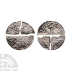 Anglo-Saxon Coins - Edward the Confessor - Winchester / Leofwold - Hammer Cross Penny
1059-1062 A.D. BMC type XI. Obv: profile bust with sceptre and ...
