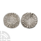 English Medieval Coins - Edward I - London / Abbot of Reading - Long Cross Penny
1279 A.D. Class 1. Obv: facing bust with annulet on breast and +EDW ...
