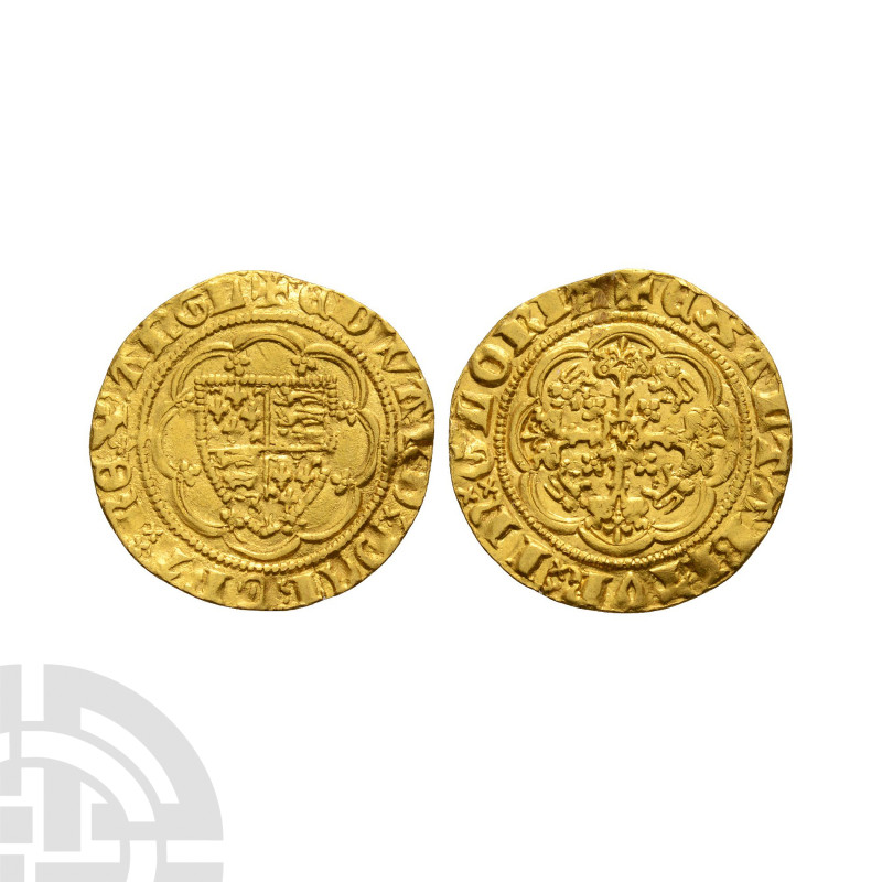English Medieval Coins - Edward III - Treaty Gold Quarter Noble
1363-1369 A.D. ...