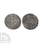English Medieval Coins - Edward III - Berwick upon Tweed - 'Bear's Head' Halfpenny
1333-1342 A.D. Class 8b. Obv: facing bust with +EDWARDVS REX AN le...
