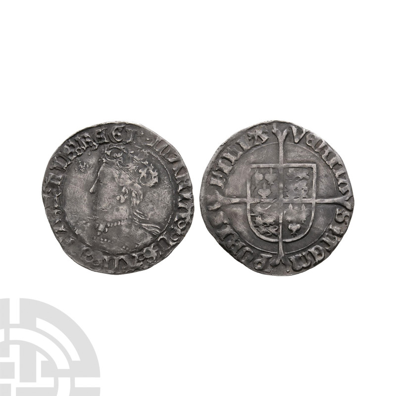 English Tudor Coins - Mary - Groat
1553-1554 A.D. Obv: profile bust with MARIA ...