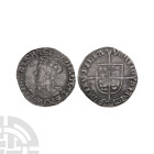 English Tudor Coins - Mary - Groat
1553-1554 A.D. Obv: profile bust with MARIA D G ANG FRA Z HIB REGI legend and 'pomegranate' mintmark. Rev: long cr...