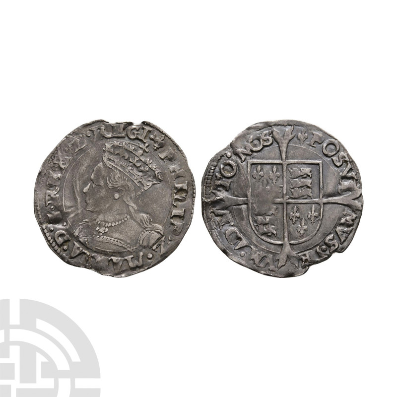 English Tudor Coins - Philip and Mary - Groat
1554-1558 A.D. Obv: profile bust ...