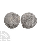 English Stuart Coins - Charles I - Tower under Parliament - Shilling
1645 A.D. Group F. Obv: profile bust with XII behind and CAROLVS D G MAG BRI FRA...