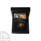 English Milled Coins - George III - 1804 - Gold Half Guinea
Dated 1804 A.D. Seventh head. Obv: profile bust with GEORGIVS III DEI GRATIA legend. Rev:...