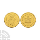 English Milled Coins - George III - 1802 - Gold Third Guinea
Dated 1802 A.D. Early coinages. Obv: profile bust with GEORGIVS III DEI GRATIA legend. R...