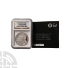 English Milled Coins - Elizabeth II - 2015 - RM Churchill Anniversary Proof Silver £5 [no.413]
Dated 2015 A.D. Silver proof. Obv: profile bust with E...