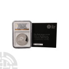 English Milled Coins - Elizabeth II - 2015 - RM Churchill Anniversary Proof Silver £5 [no.514]
Dated 2015 A.D. Silver proof. Obv: profile bust with E...