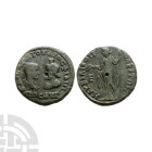 Ancient Roman Provincial Coins - Philip II - Moesia Inferior - Hera Bronze
247-249 A.D. Markianopolis mint. Obv: KAICAR M IOYLIOC FILIPPOC AVG legend...