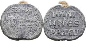 ITALY. Papal States. John XXII (Jacques Arnaud d'Euse), 1316-1334. Seal or Bulla (Lead, 36 mm, 44.35 g, 12 h), Avignon. S PA S PE Nimbate facing heads...