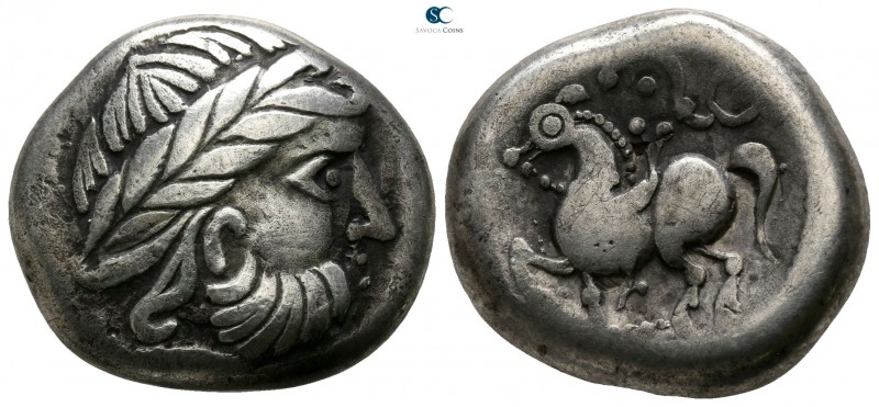 Eastern Europe. Imitation of Philip II of Macedon circa 200-0 BC. "Dachreiter" t...
