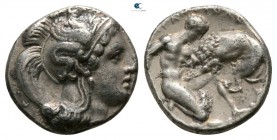 Lucania. Herakleia 432-420 BC. Diobol AR