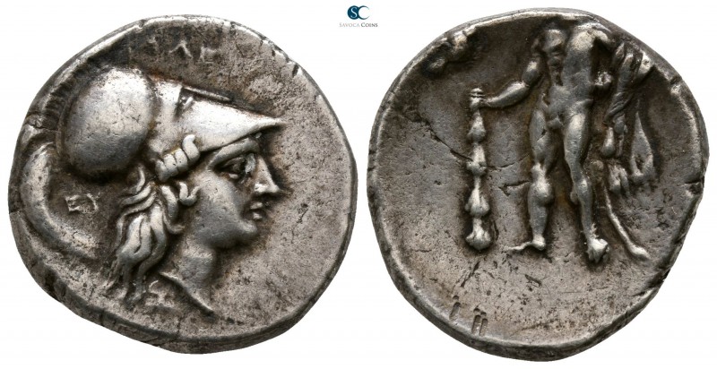 Lucania. Herakleia circa 281-278 BC. 
Stater AR

18mm., 6,45g.

Head of Ath...