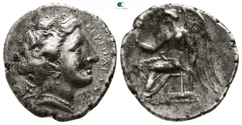 Bruttium. Terina circa 300 BC. 
1/3 Nomos AR

15mm., 2,38g.

ΤΕΡΙΝΑΙΩΝ, hea...