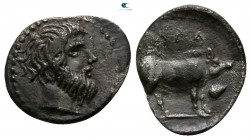 Sicily. Abakainon circa 450-420 BC. Litra AR