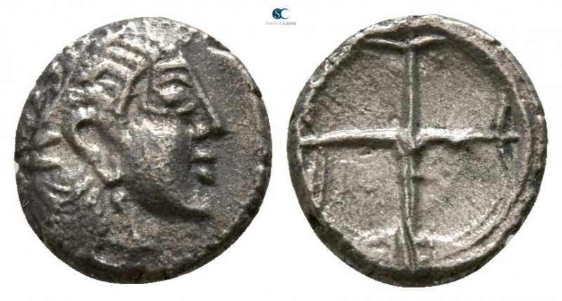 Sicily. Syracuse. Hieron I. 478-466 BC. 
Litra AR

7mm., 0,54g.

Diademed h...