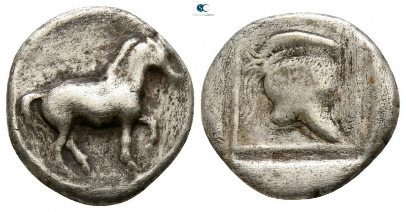 Kings of Macedon. Alexander I 495-450 BC. 
Tetrobol AR

12mm., 1,65g.

Hors...