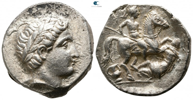 Kings of Paeonia. Patraos circa 335-315 BC. 
Tetradrachm AR

23mm., 12,70g.
...
