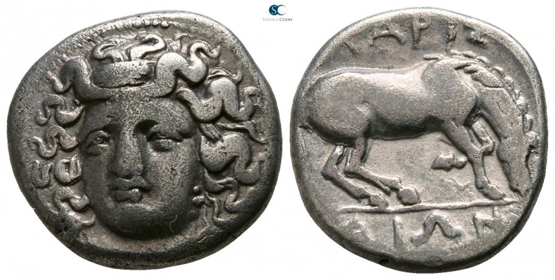 Thessaly. Larissa 356-342 BC. 
Drachm AR

16mm., 5,66g.

Head of the nymph ...