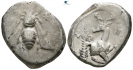 Ionia. Ephesos . ΕΥΚΤΙΤΟΣ (Euktitos), magistrate circa 387-295 BC. Struck circa 340-325 BC. Tetradrachm AR