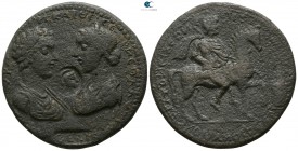 Caria. Stratonikeia. Caracalla and Plautilla AD 193-217. ΚΛ. ΔΙΟΝΥΣΙΟΣ (Kl. Dionysios), strategos ?. Bronze Æ