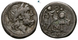 Anonymous circa 211-208 BC. C/M series. Sicily. Victoriatus AR