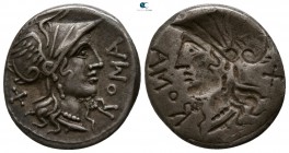 circa 150-100 BC. Brockage issue. Rome. Denarius AR