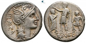 P. Porcius Laeca 110-109 BC. Rome. Denarius AR