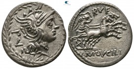 M. Lucilius Rufus 101 BC. Rome. Denarius AR