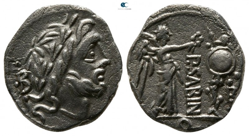 P. Sabinus 99 BC. Rome
Quinarius AR

13mm., 1,70g.

Laureate head of Jupite...