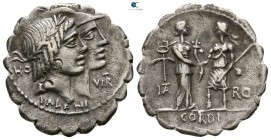 Q. Fufius Kalenus and Mucius Cordus 70 BC. Rome. Serratus AR