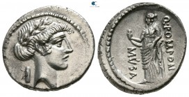 Q. Pomponius Musa 66 BC. Rome. Denarius AR