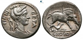 C. Hosidius C. f. Geta 64 BC. Rome. Denarius AR