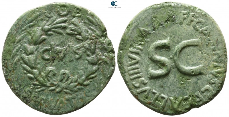 Augustus 27 BC-AD 14. Struck BC 16, C. Asinius Gallus, moneyer. Rome
Sestertius...