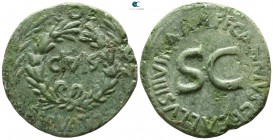 Augustus 27 BC-AD 14. Struck BC 16, C. Asinius Gallus, moneyer. Rome. Sestertius Æ