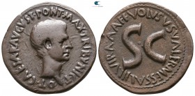 Augustus 27 BC-AD 14. Moneyer, Volusus Valerius Messalla. Rome. As Æ