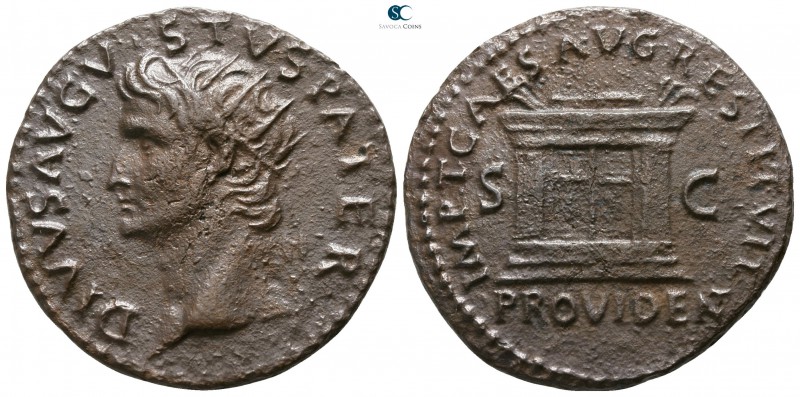 Divus Augustus AD 14. Restitution issue by Titus, struck circa AD 80-81. Rome
A...